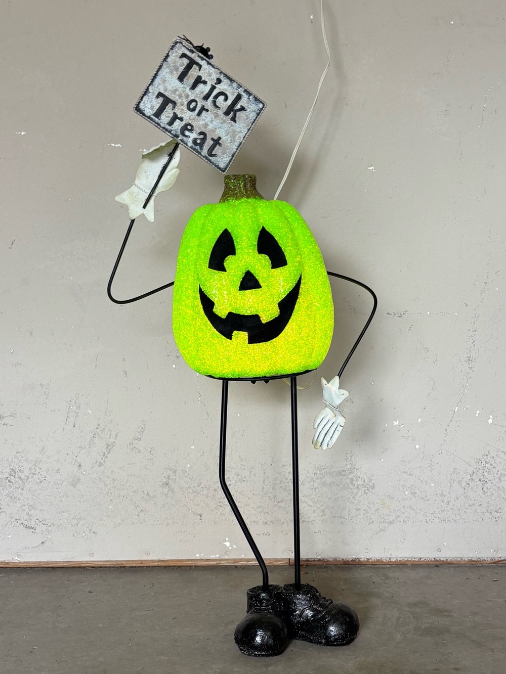 Whimsical Metal Pumpkin Holder